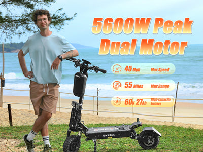 Patinete eléctrico para adultos FENGQS GT7 con doble motor de 11"