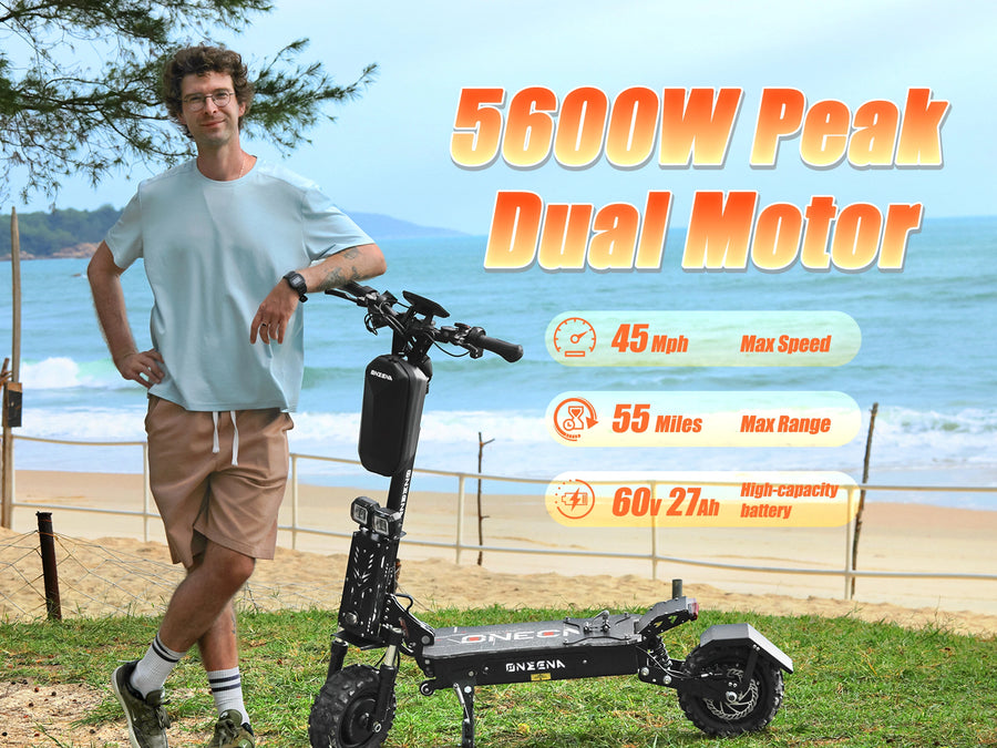 Patinete eléctrico para adultos FENGQS GT7 con doble motor de 11"